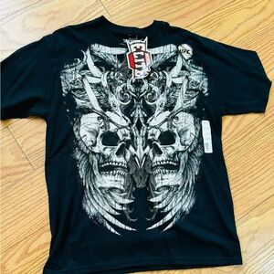 Y2K MMA Elite shirt size Large skull Grunge NEW WITH TAG